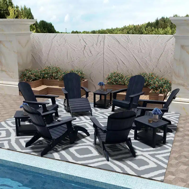 WestinTrends Tuscany HIPSOutdoorPatioFoldingAdirondackChair (12-Piece Set)