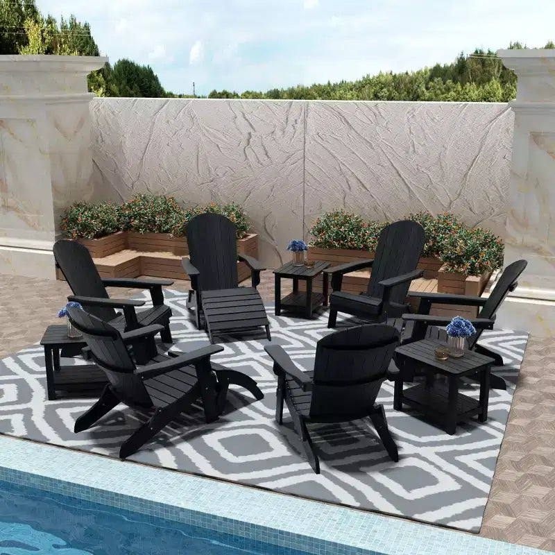WestinTrends Tuscany HIPSOutdoorPatioFoldingAdirondackChair (12-Piece Set)