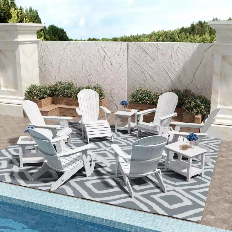 WestinTrends Tuscany HIPSOutdoorPatioFoldingAdirondackChair (12-Piece Set)
