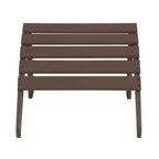 WestinTrends Malibu HDPE Outdoor Patio Folding Poly Adirondack Chairs with Ottomans and Side Table (5-Piece Conversation Set)