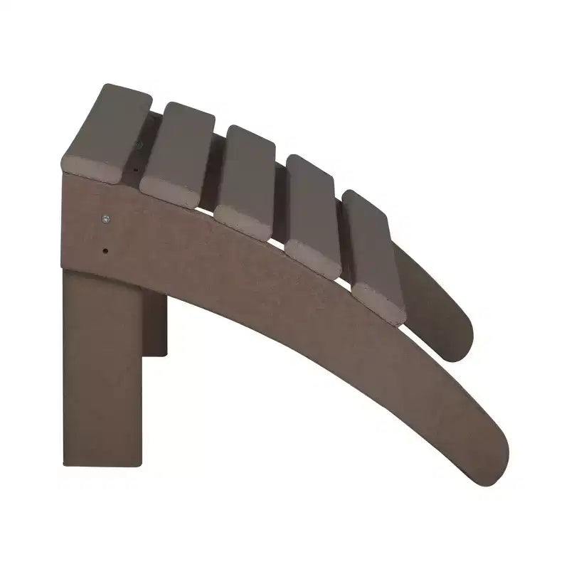 WestinTrends Malibu HDPE Outdoor Patio Folding Poly Adirondack Chairs with Ottomans and Side Table (5-Piece Conversation Set)