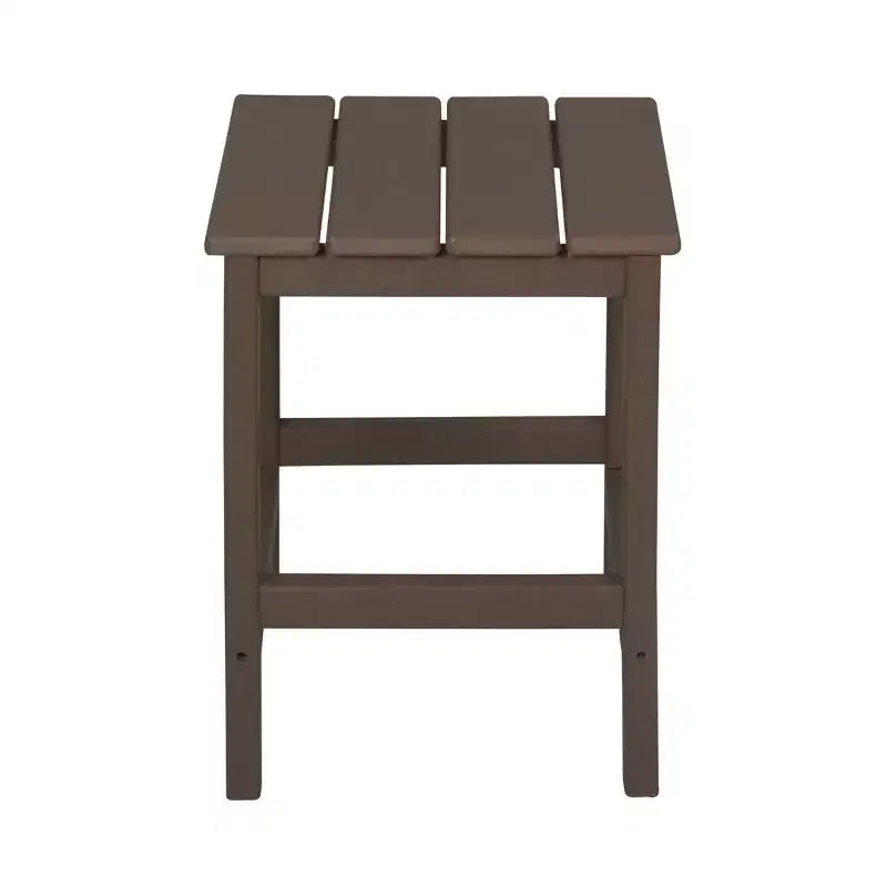 WestinTrends Malibu HDPE Outdoor Patio Folding Poly Adirondack Chairs with Ottomans and Side Table (5-Piece Conversation Set)