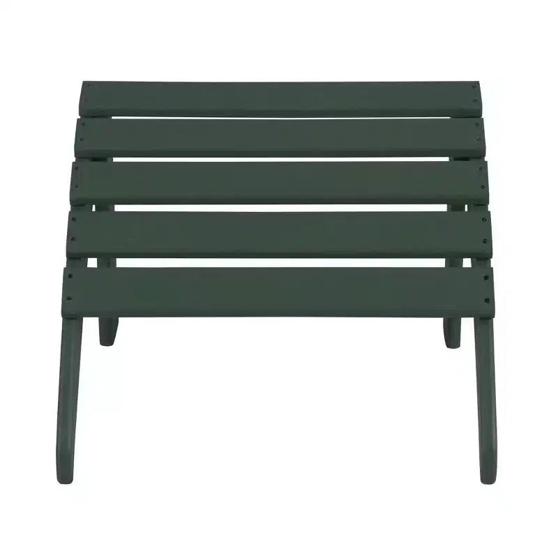 WestinTrends Malibu HDPE Outdoor Patio Folding Poly Adirondack Chairs with Ottomans and Side Table (5-Piece Conversation Set)