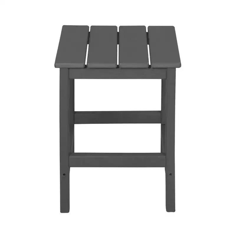 WestinTrends Malibu HDPE Outdoor Patio Folding Poly Adirondack Chairs with Ottomans and Side Table (5-Piece Conversation Set)