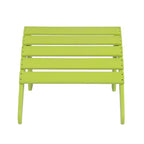 WestinTrends Malibu HDPE Outdoor Patio Folding Poly Adirondack Chairs with Ottomans and Side Table (5-Piece Conversation Set)
