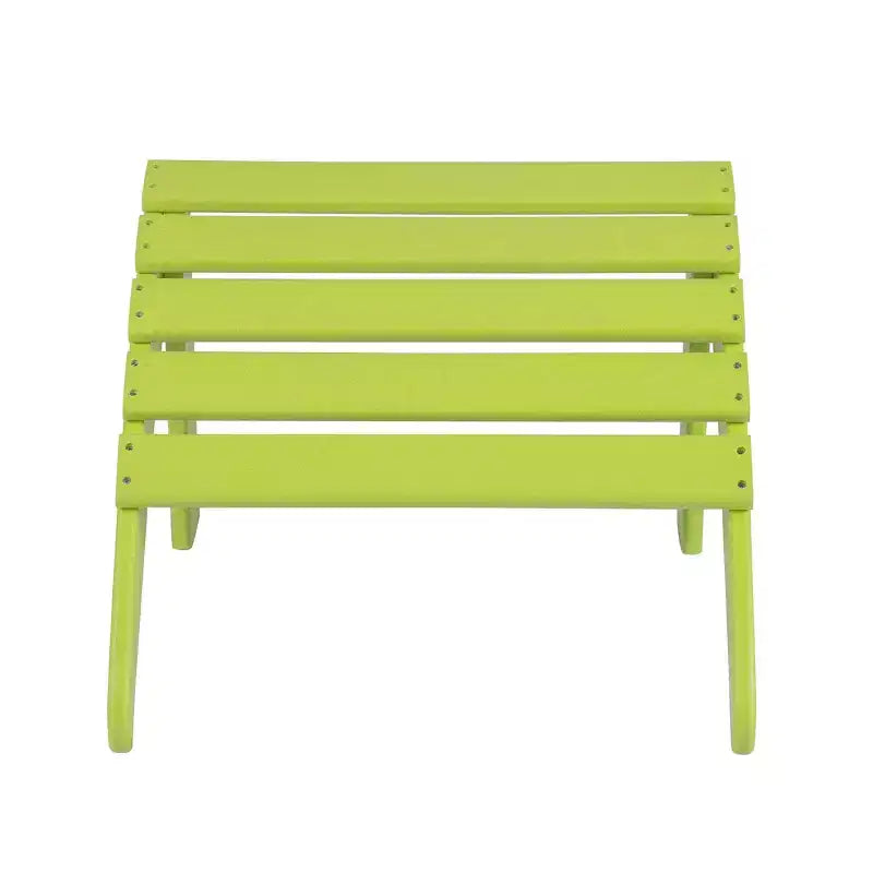 WestinTrends Malibu HDPE Outdoor Patio Folding Poly Adirondack Chairs with Ottomans and Side Table (5-Piece Conversation Set)