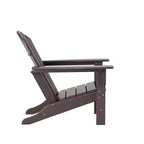 WestinTrends Dylan Sedie Adirondack da Esterno in HDPE con Pouf e Tavolino (Set Conversazione da 5 Pezzi)