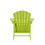 WestinTrends Dylan Sedie Adirondack da Esterno in HDPE con Pouf e Tavolino (Set Conversazione da 5 Pezzi)