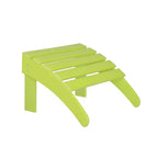 WestinTrends Dylan Sedie Adirondack da Esterno in HDPE con Pouf e Tavolino (Set Conversazione da 5 Pezzi)