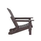 WestinTrends Malibu Sedie Pieghevoli Poly Adirondack da Esterno in HDPE con Pouf (Set Conversazione 4 Pezzi)