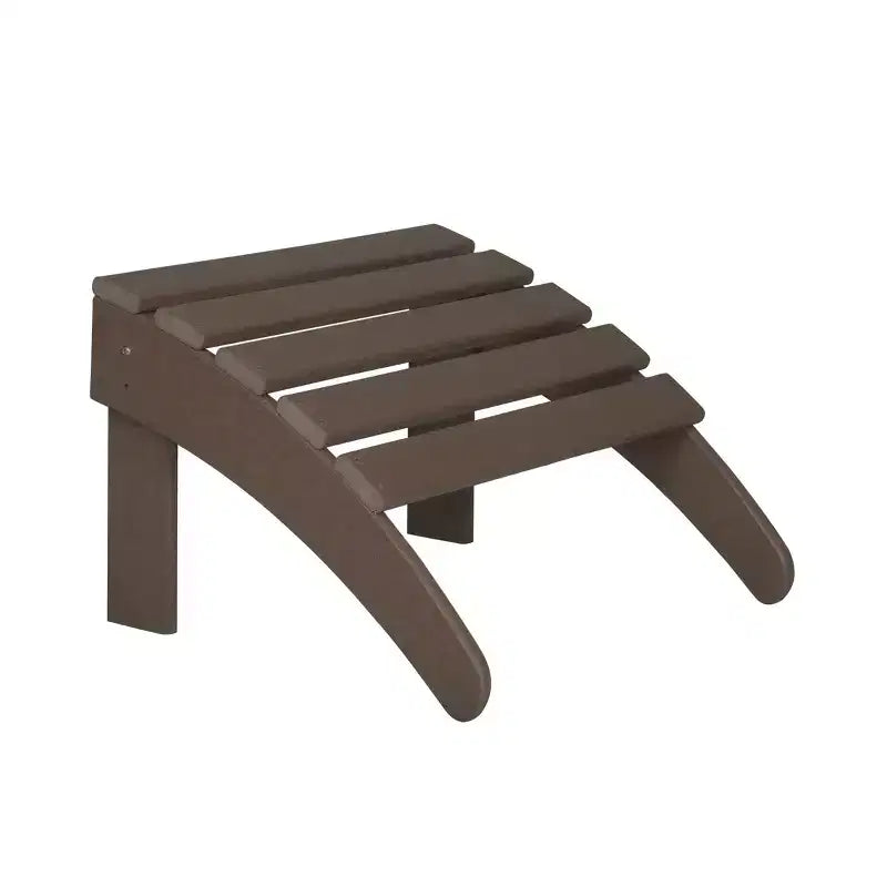 WestinTrends Malibu Sedie Pieghevoli Poly Adirondack da Esterno in HDPE con Pouf (Set Conversazione 4 Pezzi)