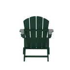 WestinTrends Malibu Sedie Pieghevoli Poly Adirondack da Esterno in HDPE con Pouf (Set Conversazione 4 Pezzi)