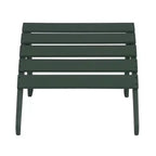 WestinTrends Malibu Sedie Pieghevoli Poly Adirondack da Esterno in HDPE con Pouf (Set Conversazione 4 Pezzi)