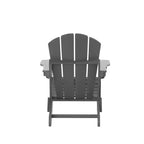 WestinTrends Malibu Sedie Pieghevoli Poly Adirondack da Esterno in HDPE con Pouf (Set Conversazione 4 Pezzi)
