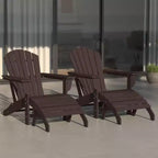 WestinTrends Dylan HDPE Outdoor Patio Adirondack Chairs with Ottomans (4-Piece Conversation Set)