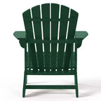 WestinTrends Dylan HDPE Outdoor Patio Adirondack Chairs with Ottomans (4-Piece Conversation Set)
