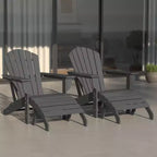 WestinTrends Dylan HDPE Outdoor Patio Adirondack Chairs with Ottomans (4-Piece Conversation Set)