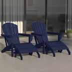WestinTrends Dylan HDPE Outdoor Patio Adirondack Chairs with Ottomans (4-Piece Conversation Set)