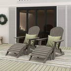 WestinTrends Tuscany HIPS Outdoor Patio Folding Adirondack Chairs with Ottomans (4-Piece Conversation Set)