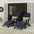 WestinTrends Tuscany HIPS Outdoor Patio Folding Adirondack Chairs with Ottomans (4-Piece Conversation Set)