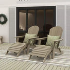 WestinTrends Tuscany HIPS Outdoor Patio Folding Adirondack Chairs with Ottomans (4-Piece Conversation Set)