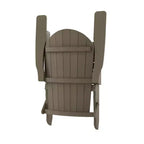 WestinTrends Tuscany HIPS Outdoor Patio Folding Adirondack Chairs with Ottomans (4-Piece Conversation Set)