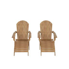 WestinTrends Tuscany HIPS Outdoor Patio Folding Adirondack Chairs with Ottomans (4-Piece Conversation Set)