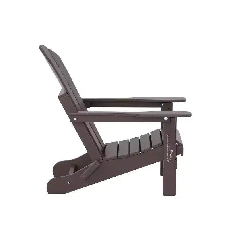 WestinTrends Malibu HDPE Outdoor Patio Folding Poly Adirondack Chair with Ottoman and Side Table (3-Piece)