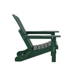 WestinTrends Malibu HDPE Outdoor Patio Folding Poly Adirondack Chair with Ottoman and Side Table (3-Piece)