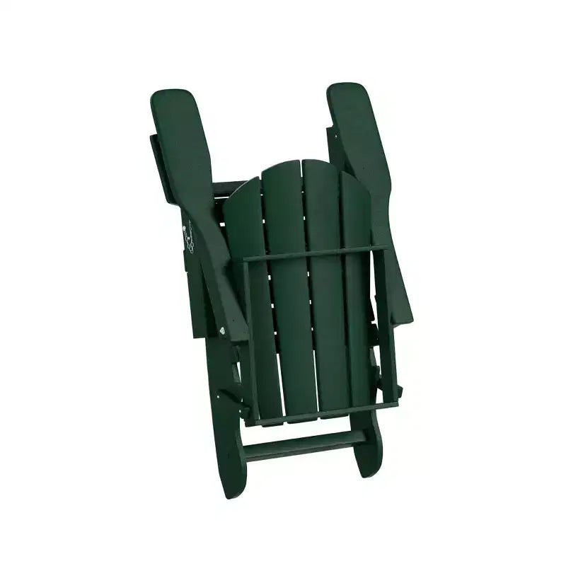 WestinTrends Malibu HDPE Outdoor Patio Folding Poly Adirondack Chair with Ottoman and Side Table (3-Piece)