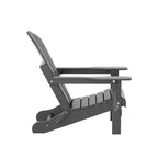 WestinTrends Malibu HDPE Outdoor Patio Folding Poly Adirondack Chair with Ottoman and Side Table (3-Piece)