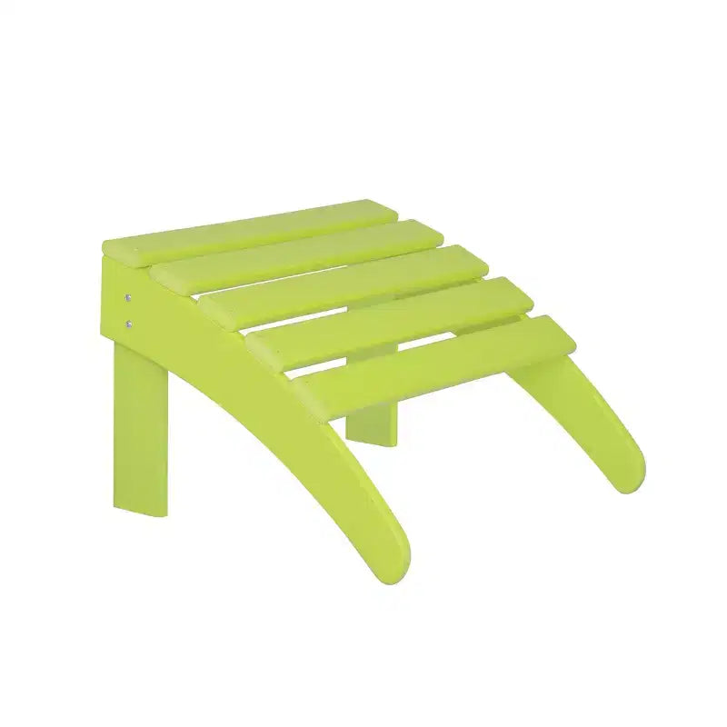 WestinTrends Malibu HDPE Outdoor Patio Folding Poly Adirondack Chair with Ottoman and Side Table (3-Piece)