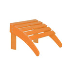 WestinTrends Malibu HDPE Outdoor Patio Folding Poly Adirondack Chair with Ottoman and Side Table (3-Piece)