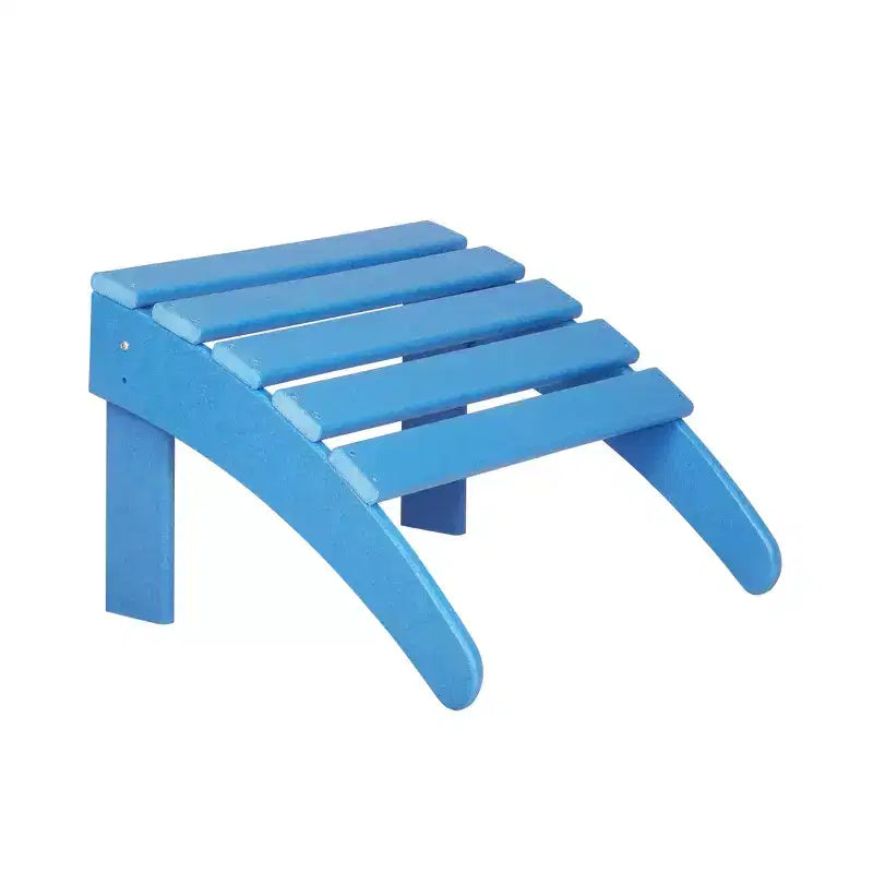 WestinTrends Malibu HDPE Outdoor Patio Folding Poly Adirondack Chair with Ottoman and Side Table (3-Piece)