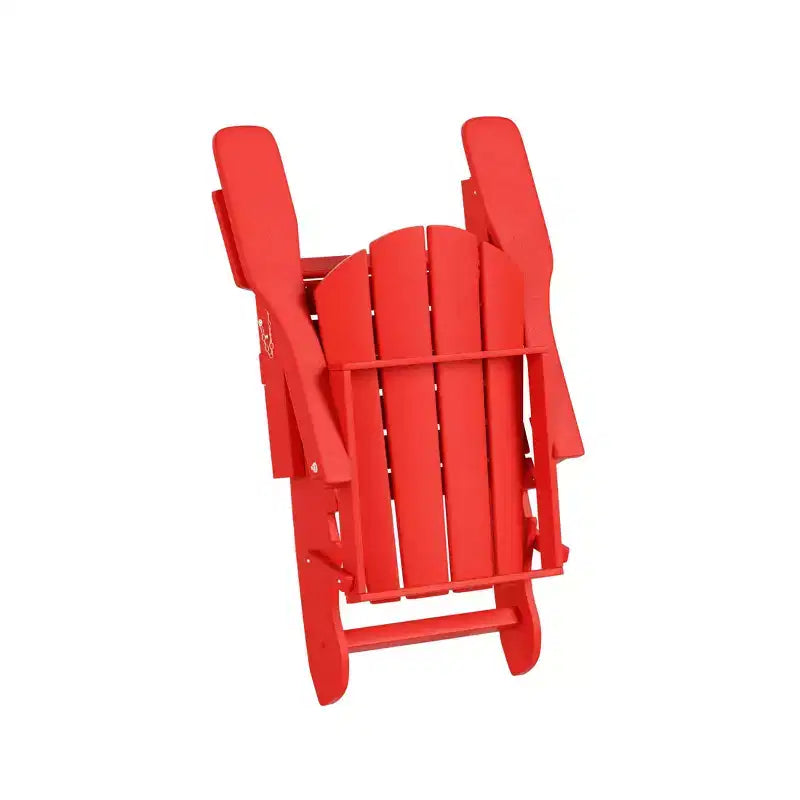WestinTrends Malibu HDPE Outdoor Patio Folding Poly Adirondack Chair with Ottoman and Side Table (3-Piece)
