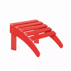 WestinTrends Malibu HDPE Outdoor Patio Folding Poly Adirondack Chair with Ottoman and Side Table (3-Piece)