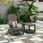 WestinTrends Tuscany HIPS Sedia Pieghevole Adirondack da Esterno per Patio con Tavolino (Set da 2 Pezzi)