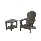 WestinTrends Tuscany HIPS Sedia Pieghevole Adirondack da Esterno per Patio con Tavolino (Set da 2 Pezzi)