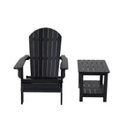 WestinTrends Tuscany HIPS Sedia Pieghevole Adirondack da Esterno per Patio con Tavolino (Set da 2 Pezzi)