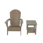 WestinTrends Tuscany HIPS Sedia Pieghevole Adirondack da Esterno per Patio con Tavolino (Set da 2 Pezzi)