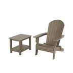 WestinTrends Tuscany HIPS Sedia Pieghevole Adirondack da Esterno per Patio con Tavolino (Set da 2 Pezzi)