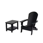 WestinTrends Tuscany HIPS Sedia Pieghevole Adirondack da Esterno per Patio con Tavolino (Set da 2 Pezzi)