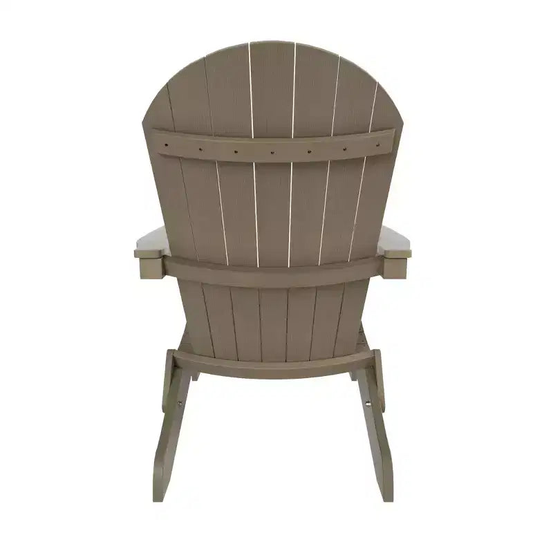 WestinTrends Tuscany HIPS Sedia Pieghevole Adirondack da Esterno per Patio con Tavolino (Set da 2 Pezzi)