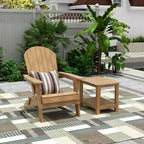WestinTrends Tuscany HIPS Sedia Pieghevole Adirondack da Esterno per Patio con Tavolino (Set da 2 Pezzi)