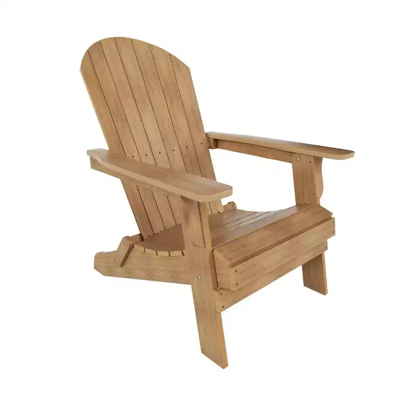 WestinTrends Tuscany HIPS Sedia Pieghevole Adirondack da Esterno per Patio con Tavolino (Set da 2 Pezzi)