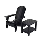 WestinTrends Tuscany HIPS Sedia Pieghevole Adirondack da Esterno per Patio con Tavolino (Set da 2 Pezzi)