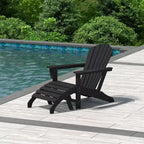 WestinTrends Dylan Sedia Adirondack da Esterno in HDPE con Pouf (Set da 2 Pezzi)
