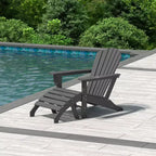 WestinTrends Dylan Sedia Adirondack da Esterno in HDPE con Pouf (Set da 2 Pezzi)