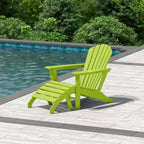 WestinTrends Dylan Sedia Adirondack da Esterno in HDPE con Pouf (Set da 2 Pezzi)