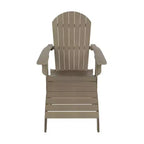 WestinTrends Tuscany Set Sdraio Pieghevole Adirondack da Esterno in HIPS con Poggiapiedi (Set 2 Pezzi)